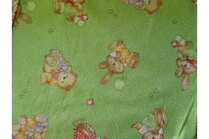 tessuto coniglio e orsi verde